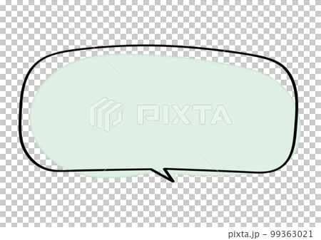 シンプルでおしゃれな手描き吹き出しのイラスト 99363021