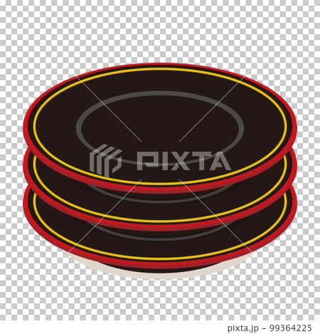 Overlapping plate black 99364225