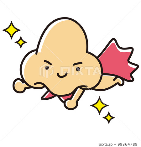 かわいい鼻のヒーローキャラクター かわいい鼻のヒーローキャラクター 99364789