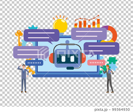 AI chatbot image illustration 99364930