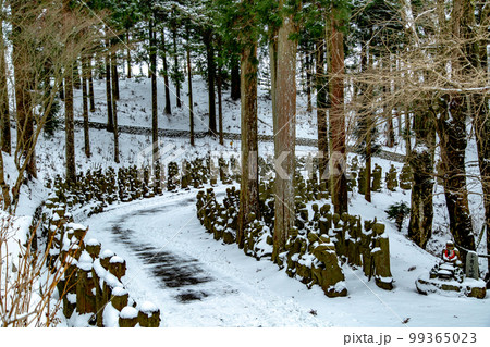 雲辺寺の雪化粧　感動の光景が広がる 99365023