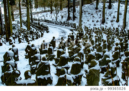 雲辺寺の雪化粧　感動の光景が広がる 99365026