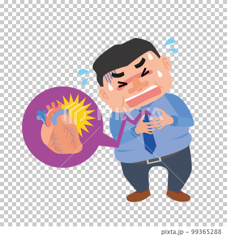 心臓が痛い男性 99365288
