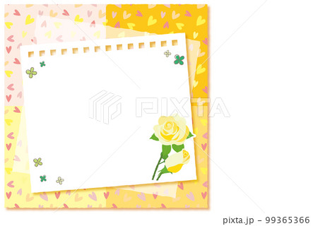 薔薇の花のグリーティングカード  メッセージフレーム 99365366