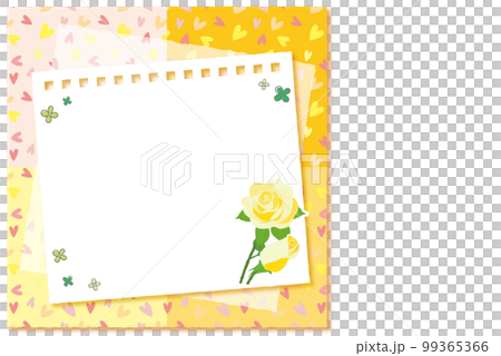 薔薇の花のグリーティングカード  メッセージフレーム 99365366