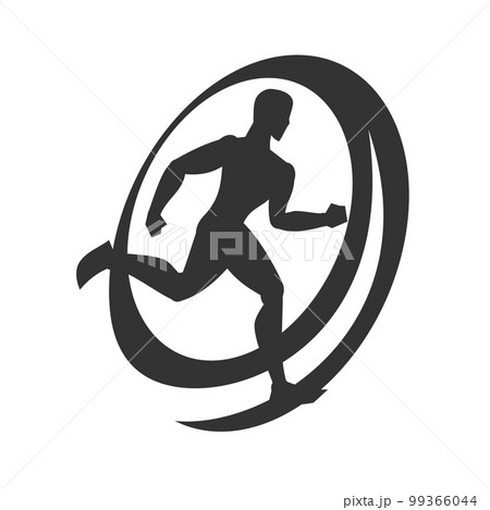 Running man logo template Icon Illustration Brand Identity.Isolated and flat illustration. Vector graphic Running man logo template Icon Illustration Brand Identity.Isolated and flat illustration. Vector graphic 99366044