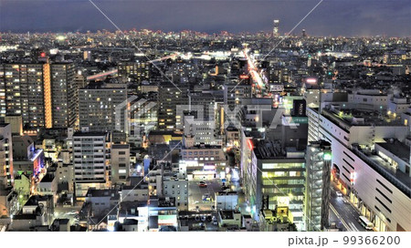 夜景・堺市中心部から大阪方面を臨む(大阪府堺市) 夜景・堺市中心部から大阪方面を臨む(大阪府堺市) 99366200