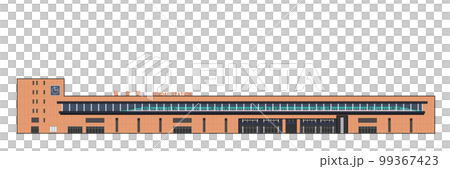 Flat design illustration of Sendai Station 99367423