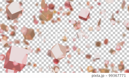 CG cube Many floating blocks 99367771