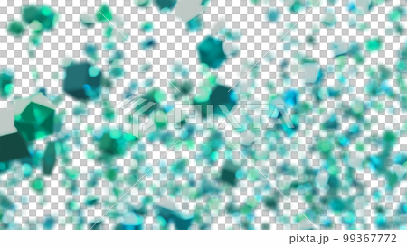 CG cube Many floating blocks 99367772