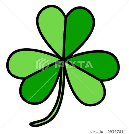 希望の象徴である三つ葉のクローバーのイラスト素材 [99367814] - PIXTA