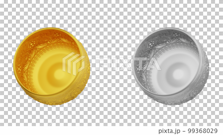 element of gold and silver bowl thai culture from image traced 3d. songkran festival thailand travel. element of gold and silver bowl thai culture from image traced 3d. songkran festival thailand travel. 99368029