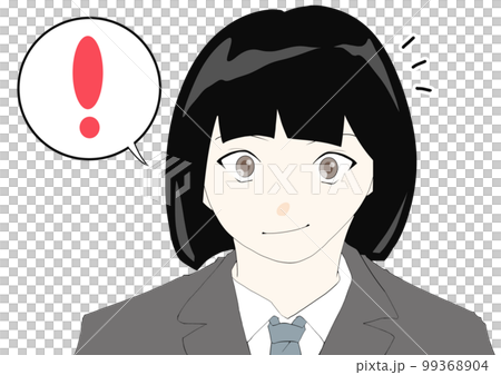 女子高生の漫画イラスト素材(1) 99368904
