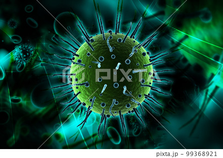 3d rendered Virus isolated on white background 3d rendered Virus isolated on white background 99368921