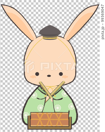 Goninbayashi illustration rabbit drum line included Goninbayashi illustration rabbit drum line included 99369047