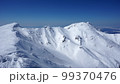 冬の知床半島・東岳から見た知円別岳と硫黄山 99370476