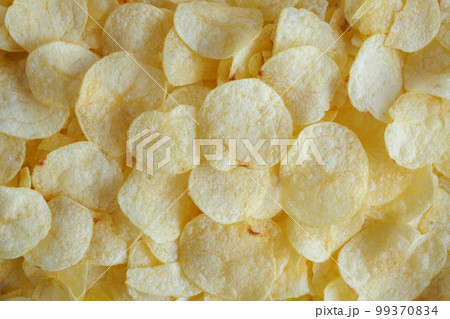 crispy potato chips snack texture background crispy potato chips snack texture background 99370834