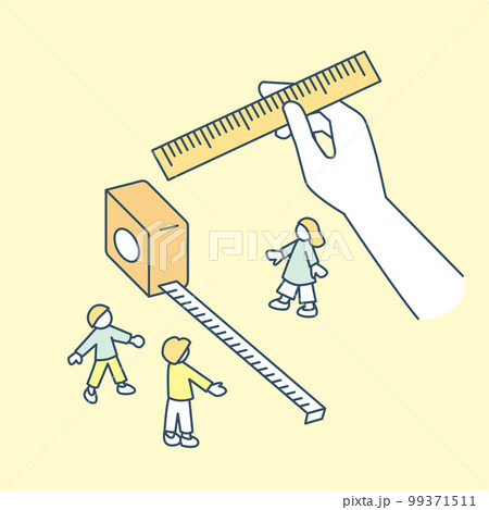 ものさしで測る。様々な事を分析する ものさしで測る。様々な事を分析する 99371511