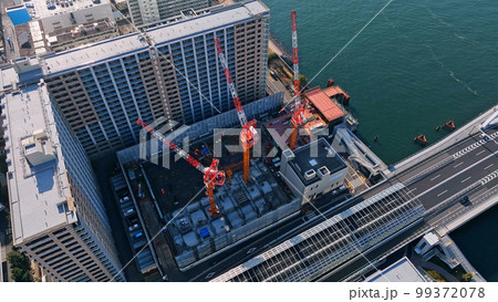 建設現場　空撮 99372078