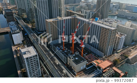 建設現場　空撮 99372087