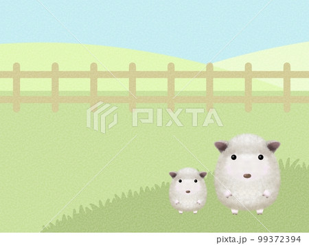 ヒツジの背景 (画用紙) ヒツジの背景 (画用紙) 99372394