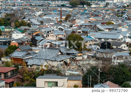 【重要伝統的建造物群保存地区】龍野 龍野公園から見た重伝建地区3 兵庫県たつの市 【重要伝統的建造物群保存地区】龍野 龍野公園から見た重伝建地区3 兵庫県たつの市 99372790