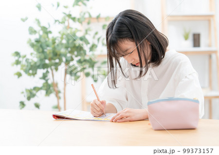 勉強をする小学生 女の子 勉強をする小学生 女の子 99373157