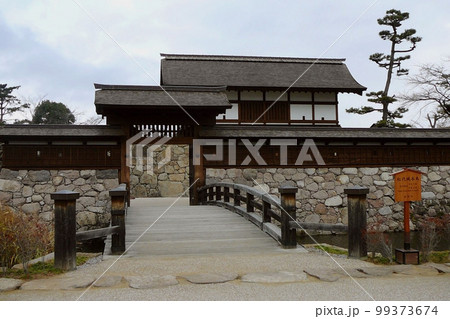 松代城跡（海津城）の太鼓門前橋【国指定史跡・日本100名城】長野県松代市 99373674