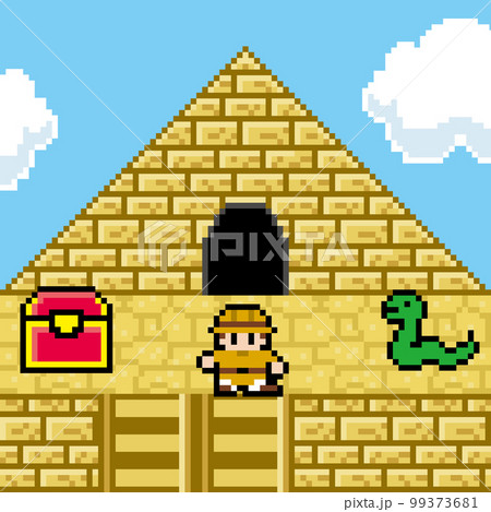 探検ゲーム風ドット絵 フィールド画面 小 探検ゲーム風ドット絵 フィールド画面 小 99373681