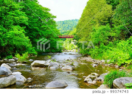 定山渓二見吊橋　(北海道札幌市南区定山渓温泉) 99374743