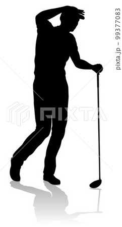 Golfer Golf Sports Person Silhouette 99377083