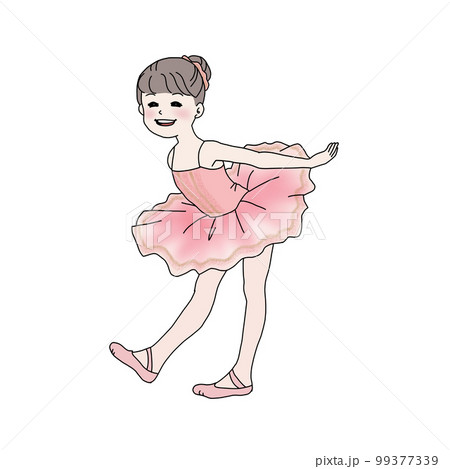 ピンクのチュチュで踊る少女 ピンクのチュチュで踊る少女 99377339