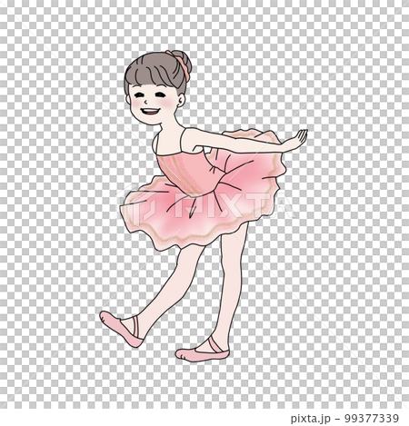 ピンクのチュチュで踊る少女 ピンクのチュチュで踊る少女 99377339