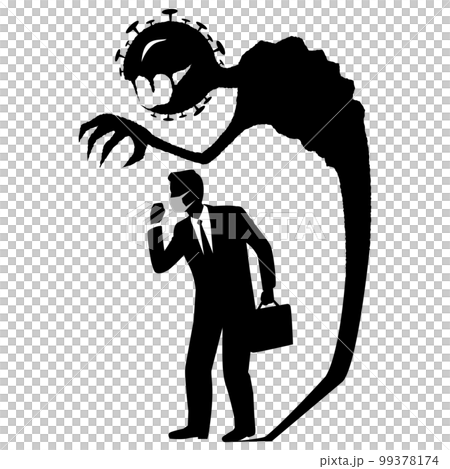 silhouette, business man, vector 99378174