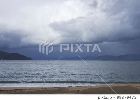 12月初旬　福井県敦賀市雨の晴れ間の気比の松原 99379475