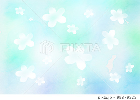 水彩風の花の背景 99379525