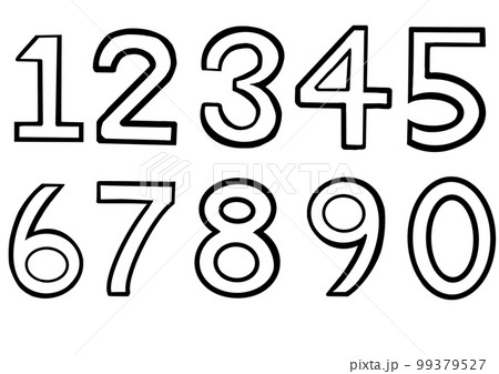 シンプルな数字のセット 99379527