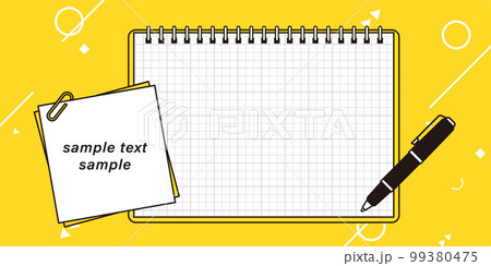 シンプルなメモのタイトルフレーム 99380475