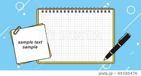 シンプルなメモのタイトルフレーム 99380476