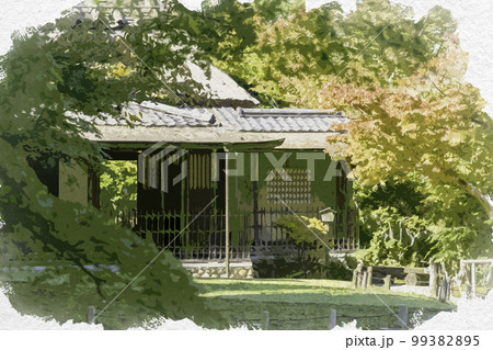水彩画風 吉城園 奈良県奈良市 水彩画風 吉城園 奈良県奈良市 99382895