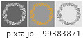 Floral circle frames set 99383871