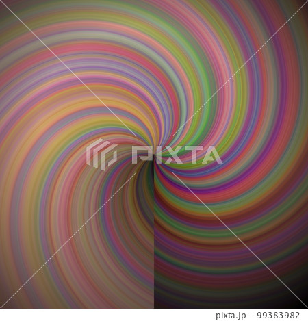 Spiral of warm colors lines divided by a vertical axis. 99383982