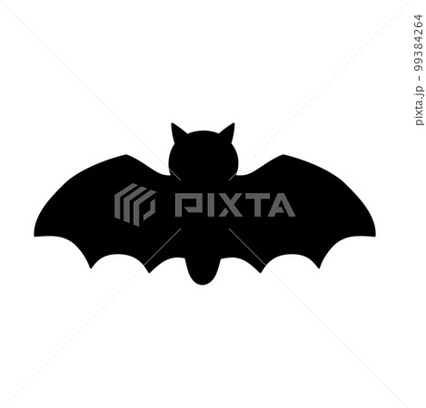シンプルなコウモリのイラスト　シルエット　単体 99384264