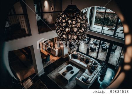 ランプシェードとリビングルーム ランプシェードとリビングルーム 99384618