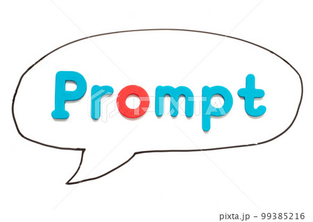 Alphabet letter with word prompt in black line hand drawing as bubble speech on white board background 99385216