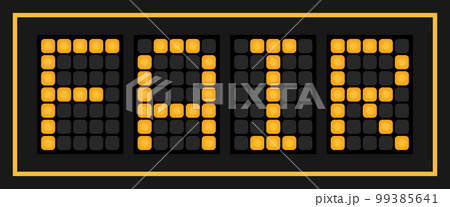 Orange color led banner in word fair on black background Orange color led banner in word fair on black background 99385641