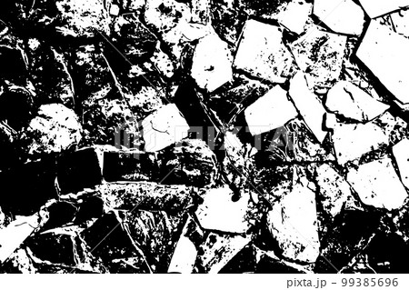 Grunge black and white rock wall texturedbackground (Vector). Use for decoration, aging or old layer Grunge black and white rock wall texturedbackground (Vector). Use for decoration, aging or old layer 99385696