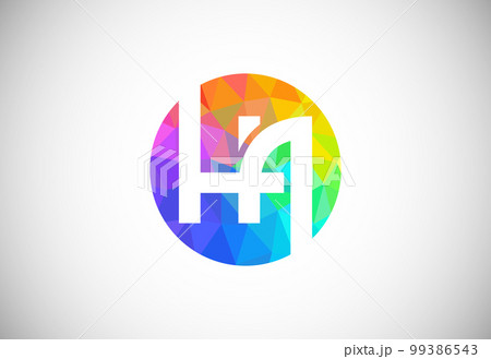 Initial Letter H A Low Poly Logo Design Vector Template. Graphic Alphabet Symbol For Corporate Business Identity 99386543