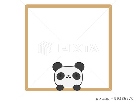 パンダさんと四角いフレームのイラスト素材 [99386576] - PIXTA