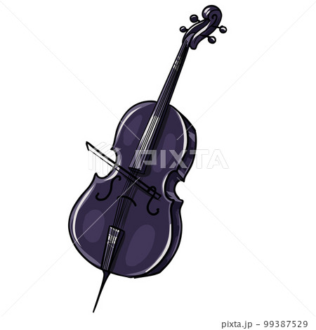 Black cello. Vector illustration of the cello EPS10 99387529